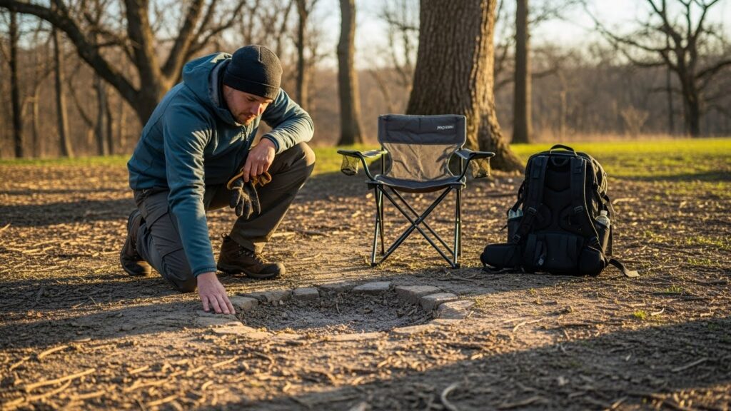 Check for signs of other campers