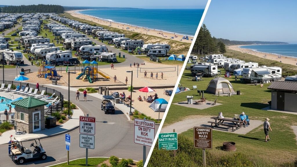 Comparison of safety features at other nearby campgrounds