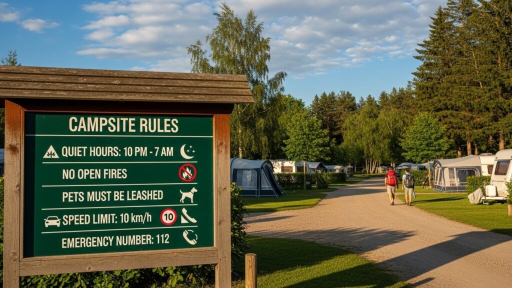 Follow campsite rules